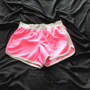 Pink jogging shorts